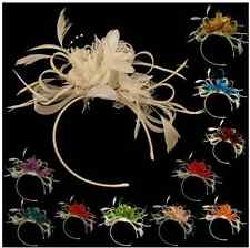 Bespoke Feather Hair Fascinator Headband Wedding and Royal Ascot Races Ladies