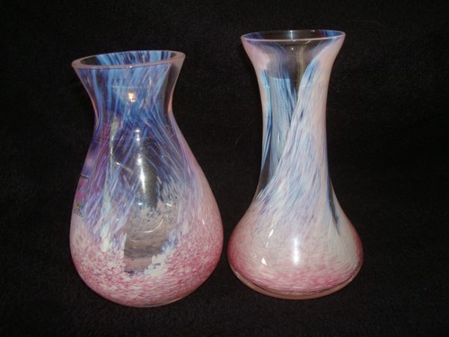 Caithness pink vases each - caithness,