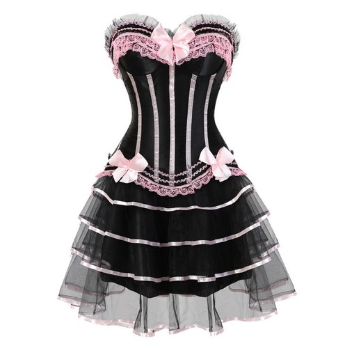 Burlesque corset skirt set - corset,