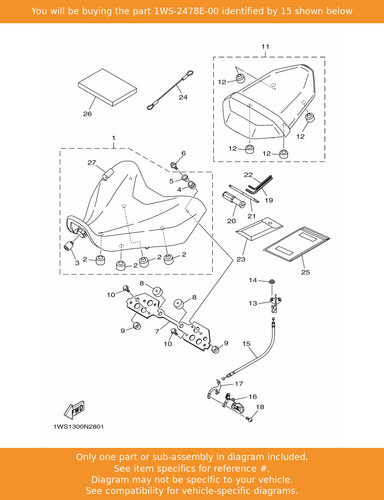 Yamaha cable seat lock - seat,