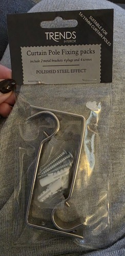 Curtain pole fixing pack - pole,