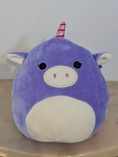 Squishmallow 8" Astrid The Purple Unicorn Cow Kellytoy Original Plush Toy