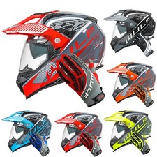 Wulfsport Optima Motocross Helmet Adventure Dual Sport Shadow Gloves Off Road