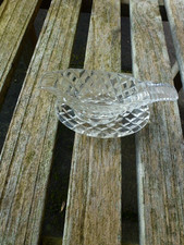 CUT GLASS MINT SAUCE BOAT. C