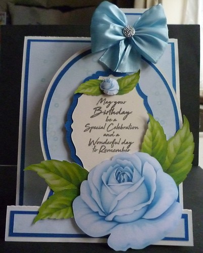 Blue rose diagonal stepper - diagonal,