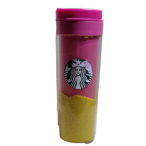 Starbucks pink yellow reusable - pink,