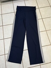 ZAGGORA NEW! Navy Blue High Rise Wide Leg Pants w/ Tuxedo Stripe Sz US 10 NWOT!