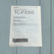 Sony TC-FX150 Operating