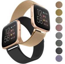 Replacement Watch Strap For Fitbit Versa 4/3/2/Sense Metal Stainless Milanese