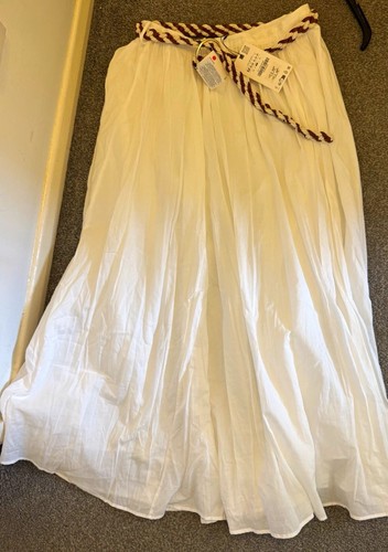 Zara white maxi - skirt, m