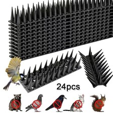 10M 24X Fence Wall Bird Spikes Plastic Garden Security Repellent Anti Cat Climb