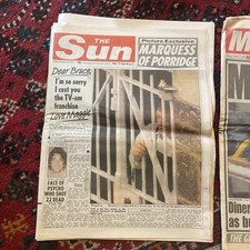 Tabloid Bundle. The Sun Newspaper Oct 18 1991 & Daily Mirror Oct 17 1991.