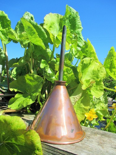 Copper wine beer bottle funnel - wine,