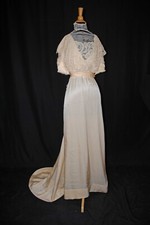SILK SATIN WEDDING DRESS WITH