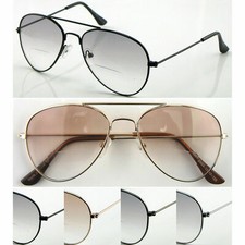 Classic Bifocal Aviator Reading Sunglasses and Tinted Lens Reading Glasses R293B