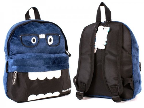Blue monster face - blue,