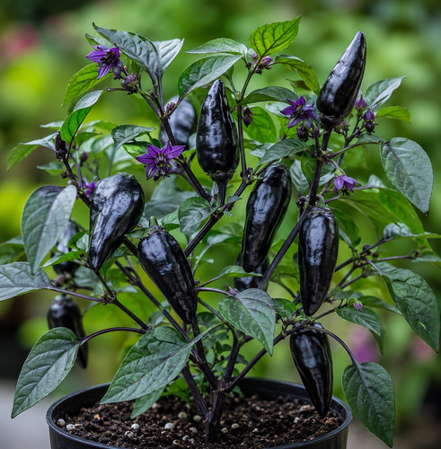 Hot pepper pot - pot, plant