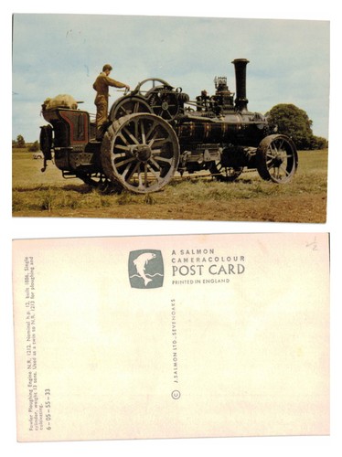 Postcard fowler ploughing - postcard,