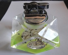 VINTAGE TRANSPALITE TABLE LIGHTER FLOATING WATCH PARTS IN PLASTIC DESIGN