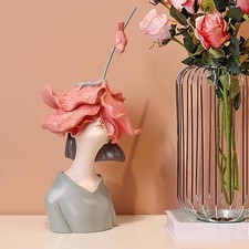 Girl Statue Sculpture Flower