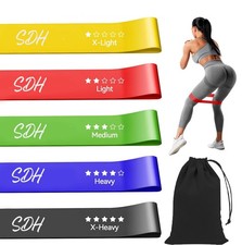 Yoga Latex Resistance Bands Exercise Sports Loop Fitness Home Gym Set & Singles