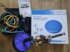 Assortment Of Sports Equipment,  Balance Board, Resistance Bands, Skipping Rope