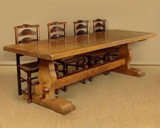 Large oak refectory dining - refectory,