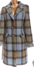 HARRIS TWEED for Kesta Coat SZ fits 8UK ( label "10") McCleod clan Blue green