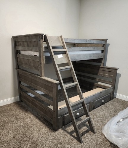 Wood twin over - twin, full