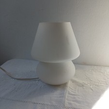 VTG Habitat 90s Alpha White Glass Mushroom Table Lamp 