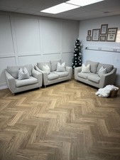 Oatmeal Dunelm Baxter 2 Seater Sofas & Snuggle Chair - Delivery Available