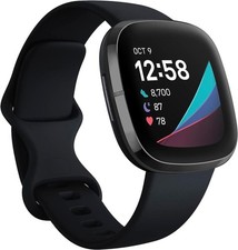 Fitbit Sense Smartwatch Tracker 1.6" OLED Graphite GPS Grade C UK  1 Yr Warranty