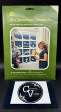 Vintage 1980s Christmas Window Stencils For Snow In A Can Windows Mirrors Mirror