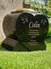 Granite Memorial Heart Vase