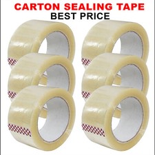 CLEAR PACKING TAPE PARCEL STRONG 48MM X 66M BOX SEALING SELLOTAPE PACKAGING TAPE