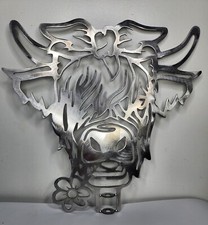 Highland Cow Bow art metal