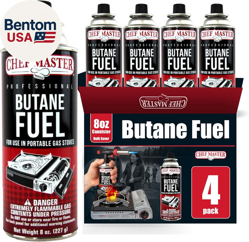 8oz butane fuel canister - 4x,