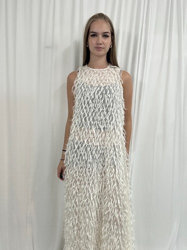Sankuanz textured fringe maxi - sankuanz,