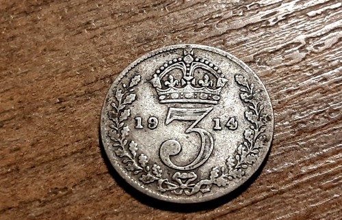 George silver threepence - v,