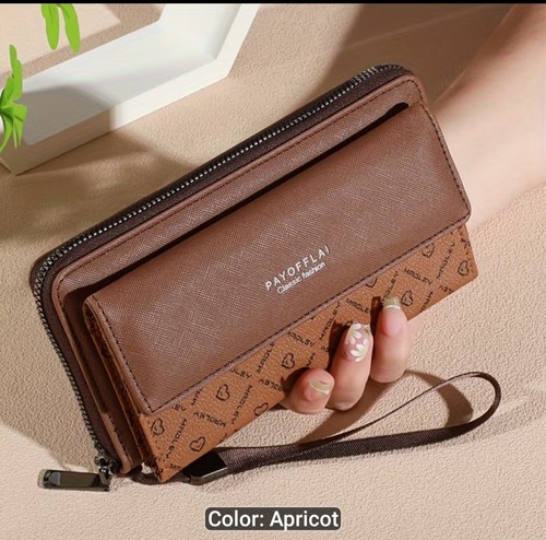 Ladies leather wallet long - ladies,