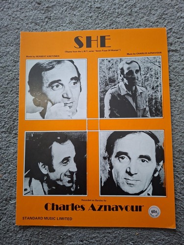 Original sheet music she - music, by