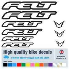 Felt bike decals labels with