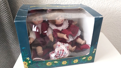 Pair porcelain dolls - pair,