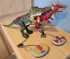 Vintage T-Rex & Dragon Remote Control - Large Mighty Megasaur Walking Roaring