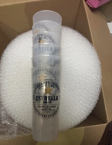 Plastic estrella pint glasses - estrella,