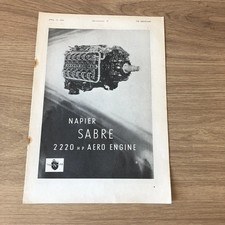SAIR37 MAGAZINE ADVERT 11X8 NAPIER SABRE 2220HP AERO ENGINE