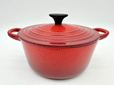 Le Creuset Casserole Dish Red Cast Iron Enameled #18 France Dutch Oven 