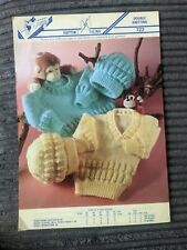 Teddy Knitting Yarns Baby Set