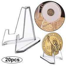 20Pcs Acrylic Card Stand Easel Stand Coin Display Holder Rack Shelf Transparent