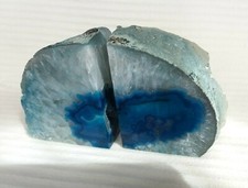 Green Agate Crystal Bookends